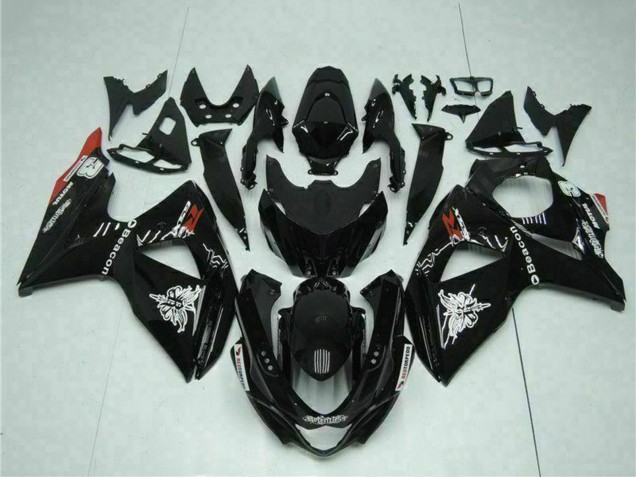 2009-2016 Suzuki GSXR 1000 Motorcycle Fairings - Glossy Black Red Beacon Motul Canada Suppliers