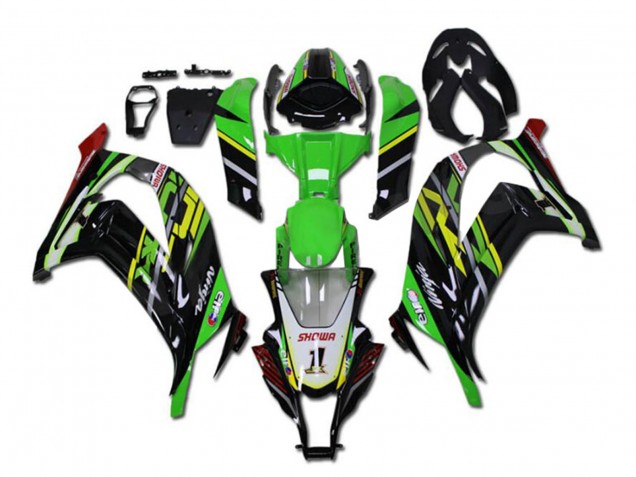 2011-2015 Kawasaki ZX10R Motorcycle Fairings - Green Yellow Glossy Black Red Showr 1 Canada Suppliers