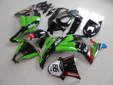 2011-2015 Kawasaki ZX10R Motorcycle Fairings - Green Red Glossy Black KIPS Motocard Elf 66 Canada Suppliers