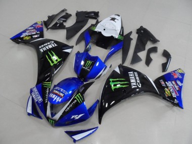 2012-2014 Yamaha YZF R1 Motorcycle Fairings - White Blue Glossy Black Green Graves Yamalube Monster Canada Suppliers