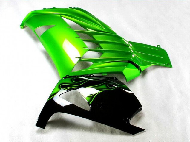 2012-2024 Kawasaki ZX14R ZZR1400 Motorcycle Fairing - Green Glossy Black Canada Suppliers
