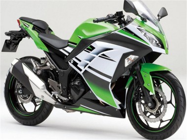 2013-2024 Kawasaki Ninja 300 EX300R Motorcycle Fairings - Green White Black Stripe Canada Suppliers