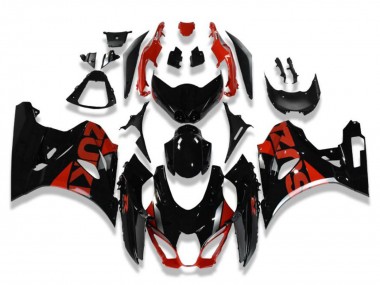 2017-2024 Suzuki GSXR 1000 Motorcycle Fairings - Glossy Black Red Canada Suppliers