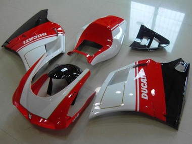 1993-2005 Ducati 916 Motorcycle Fairings - White Red Glossy Black Canada Suppliers