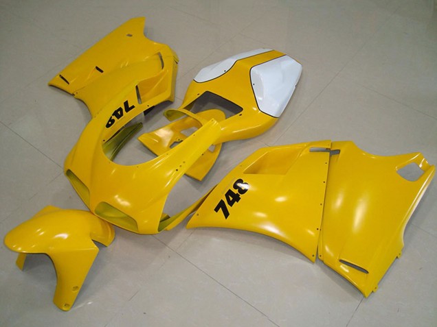 1993-2005 Ducati 748 Motorcycle Fairing - White Yellow Canada Suppliers
