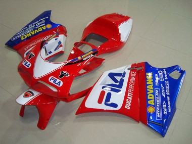 1993-2005 Ducati 748 Motorcycle Fairings - White Red Blue Fila Canada Suppliers