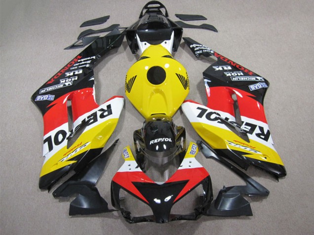 2004-2005 Honda CBR1000RR Motorcycle Fairing - Yellow White Red Glossy Black Repsol Canada Suppliers