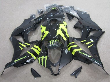 2004-2005 Honda CBR1000RR Motorcycle Fairings - Glossy Black Yellow Monster Canada Suppliers