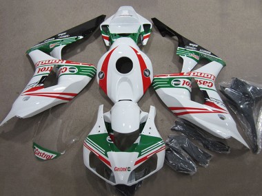 2006-2007 Honda CBR1000RR Motorcycle Fairings - White Red Green Glossy Black Castrol Canada Suppliers