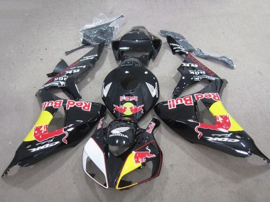 2006-2007 Honda CBR1000RR Motorcycle Fairings - Glossy Black Yellow White Red Bull Canada Suppliers