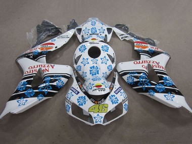 2006-2007 Honda CBR1000RR Motorcycle Fairings - White Light Blue Glossy Black Red Nastro Azzurro Repsol 46 Canada Suppliers