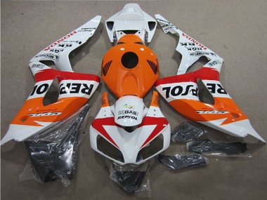 2006-2007 Honda CBR1000RR Motorcycle Fairings - White Orange Red Black Repsol Canada Suppliers