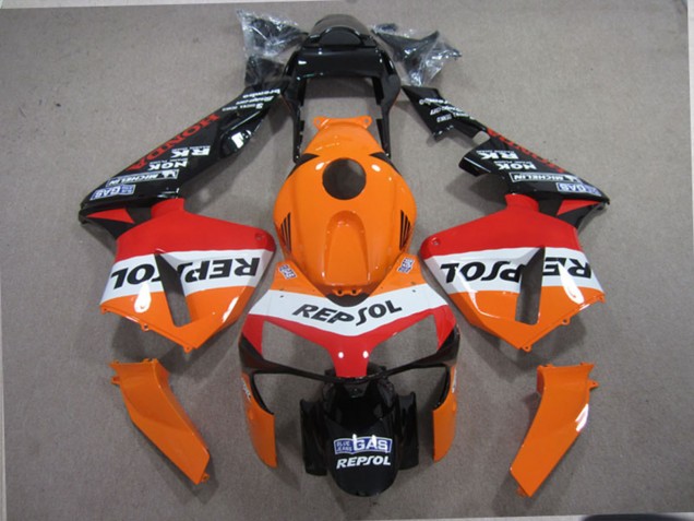 2003-2004 Honda CBR600RR Bike Fairings - Orange White Red Glossy Black Repsol Canada Suppliers