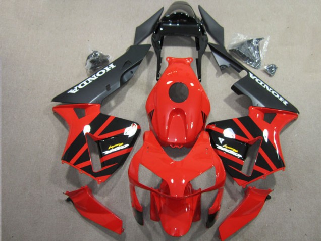 2003-2004 Honda CBR600RR Motorcycle Fairing - Red Glossy Black Matte Black Canada Suppliers