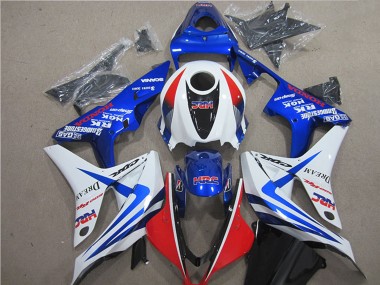 2007-2008 Honda CBR600RR Bike Fairings - White Red Blue HRC Canada Suppliers