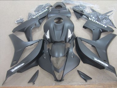2007-2008 Honda CBR600RR Motorcycle Fairing - Matte Black White Decals Canada Suppliers
