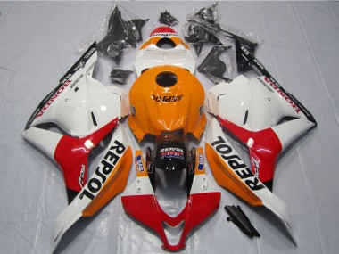 2009-2012 Honda CBR600RR Motorcycle Fairings Kits - Orange White Red Glossy Black Repsol Canada Suppliers