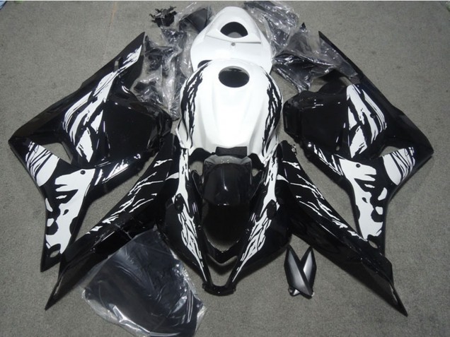 2009-2012 Honda CBR600RR Bike Fairings - White Glossy Black Canada Suppliers