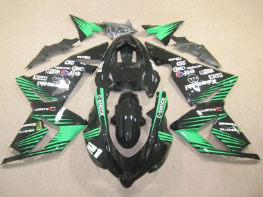 2004-2005 Kawasaki ZX10R Motorcycle Fairings - Black Green C-Shock Monster Canada Suppliers