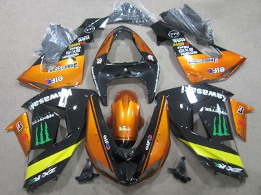 2006-2007 Kawasaki ZX10R Motorcycle Fairings - Orange Yellow Glossy Black Green Monster Canada Suppliers