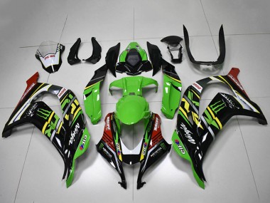 2016-2020 Kawasaki ZX10R Motorcycle Fairings - Green Yellow Red White Black Monster Canada Suppliers