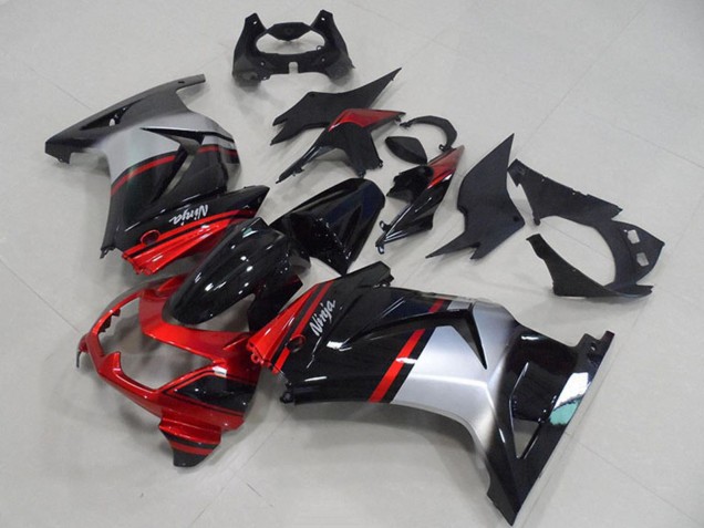 2008-2012 Kawasaki ZX250R Motorcycle Fairings - Red Silver Glossy Black Canada Suppliers