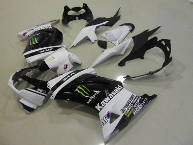 2008-2012 Kawasaki ZX250R Motorcycle Fairings - White Glossy Black GREEN Elf Monster Canada Suppliers