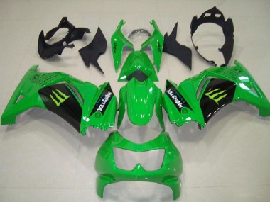 2008-2012 Kawasaki ZX250R Motorcycle Fairings - Green Black Monster Canada Suppliers