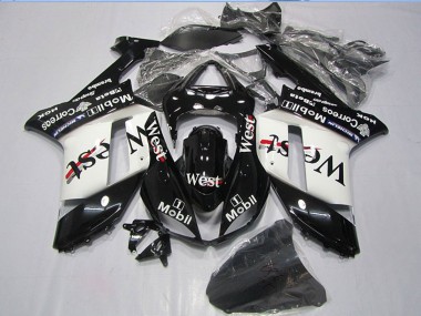 2007-2008 Kawasaki ZX6R Motorcycle Fairings - Black West Mobil Canada Suppliers