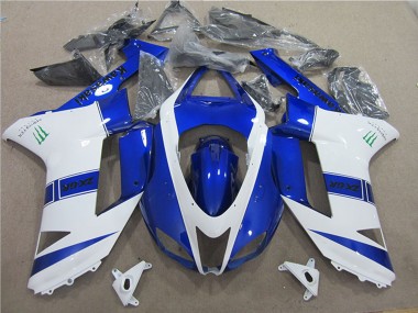 2007-2008 Kawasaki ZX6R Motorcycle Fairings - Blue White Monster Canada Suppliers