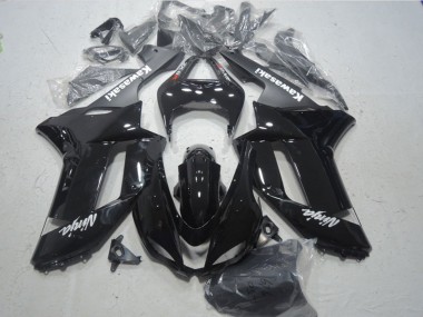 2007-2008 Kawasaki ZX6R Motorcycle Fairings - Glossy Black Matte Black White Red Decals Canada Suppliers