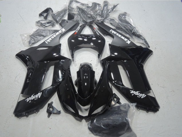 2007-2008 Kawasaki ZX6R Motorcycle Fairings - Glossy Black Matte Black White Red Decals Canada Suppliers
