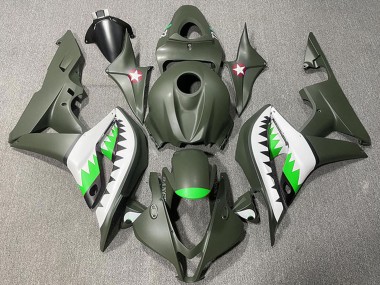 2007-2008 Honda CBR600RR Motorcycle Fairings - Army Green White Green Shark Canada Suppliers