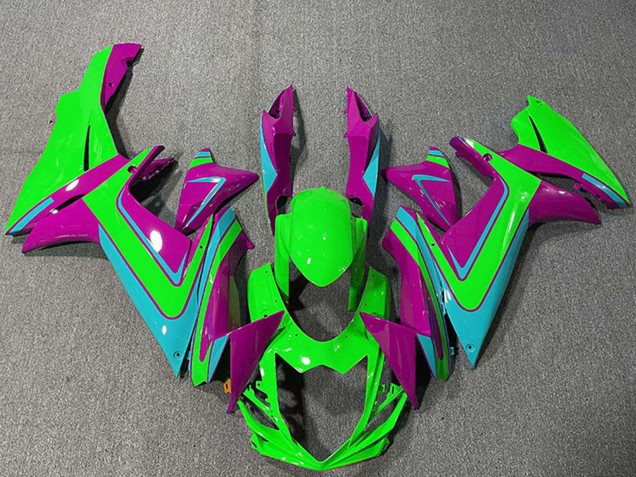 2011-2024 Suzuki GSXR 600 / GSXR 750 Motorcycle Fairings - Green Magenta Light Blue Canada Suppliers
