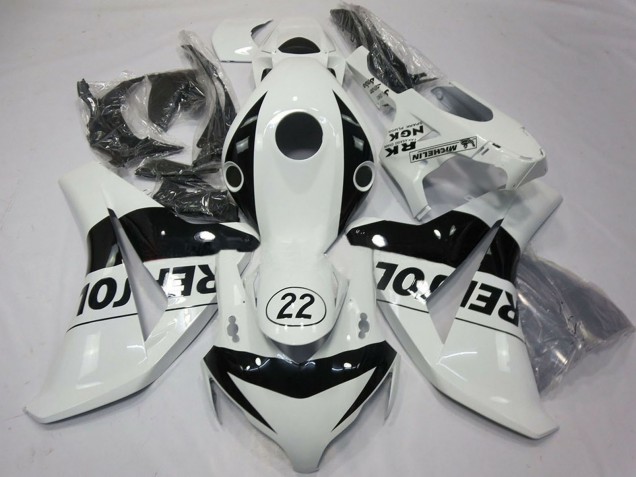 2008-2011 Honda CBR1000RR Motorcycle Fairings - White Glossy Black Repsol 22 Canada Suppliers