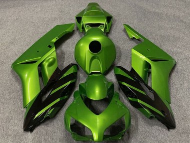 2004-2005 Honda CBR1000RR Motorcycle Fairings - Green Glossy Black Stripe Canada Suppliers