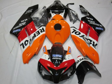 2004-2005 Honda CBR1000RR Motorcycle Fairings Kit - Orange White Red Glossy Black Repsol Canada Suppliers