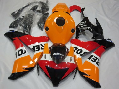 2008-2011 Honda CBR1000RR Motorcycle Fairing Kits - Orange White Red Glossy Black Repsol Canada Suppliers