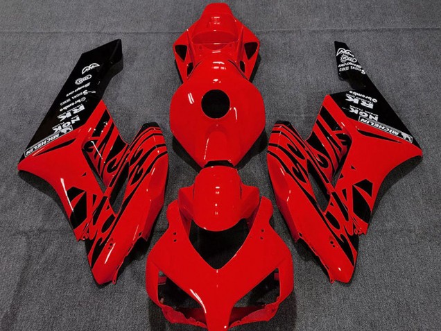 2004-2005 Honda CBR1000RR Motorcycle Fairings - Red Glossy Black Flame Canada Suppliers