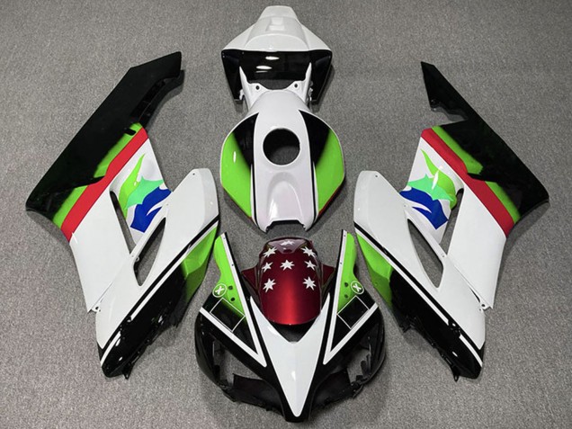 2004-2005 Honda CBR1000RR Motorcycle Fairings - White Green Red Glossy Black Star Canada Suppliers