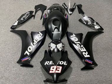 2012-2016 Honda CBR1000RR Motorcycle Fairings - Matte Black White Repsol HRC 93 Canada Suppliers
