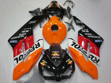 2004-2005 Honda CBR1000RR Motorcycle Fairing - Orange White Red Glossy Black Repsol Canada Suppliers