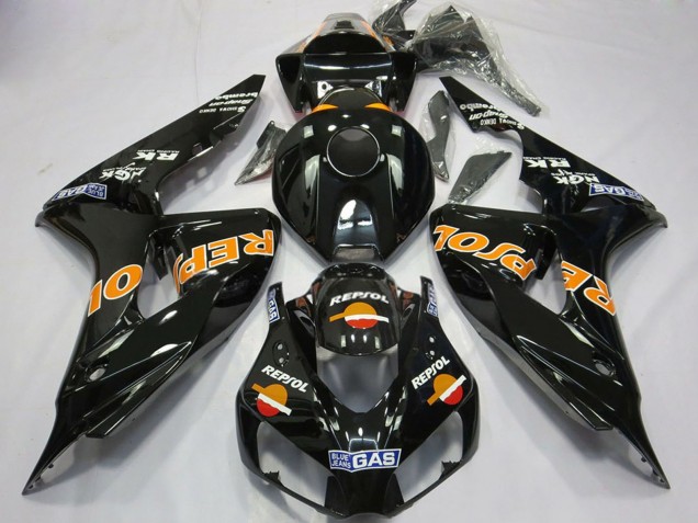 2006-2007 Honda CBR1000RR Motorcycle Fairings - Glossy Orange Repsol Canada Suppliers