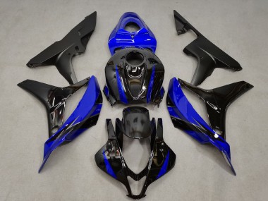 2007-2008 Honda CBR600RR Motorcycle Fairing - Blue Glossy Black Canada Suppliers