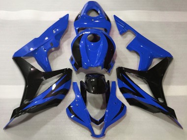 2007-2008 Honda CBR600RR Motorcycle Fairings - Blue Glossy Black OEM Style Canada Suppliers