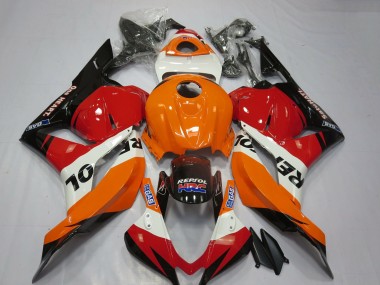 2009-2012 Honda CBR600RR Motorcycle Fairings - Orange White Red Glossy Black Repsol HRC Canada Suppliers