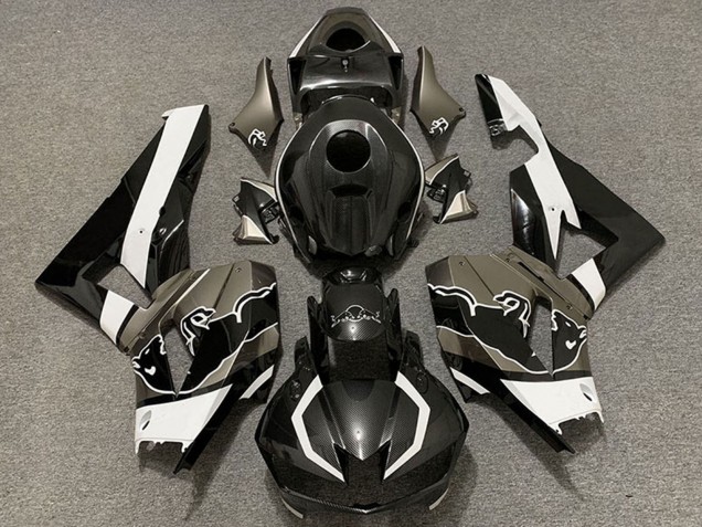 2013-2023 Honda CBR600RR Motorcycle Fairings - Black Carbon Fiber White Bull Canada Suppliers