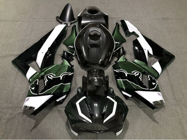 2013-2023 Honda CBR600RR Motorcycle Fairings - Black Carbon Fiber White Green Bull Canada Suppliers
