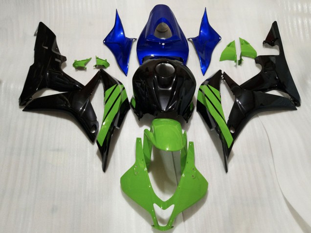 2007-2008 Honda CBR600RR Motorcycle Fairings - Blue Green Glossy Black Canada Suppliers