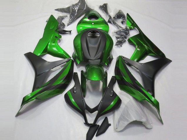 2007-2008 Honda CBR600RR Motorcycle Fairings - Green Matte Black Canada Suppliers